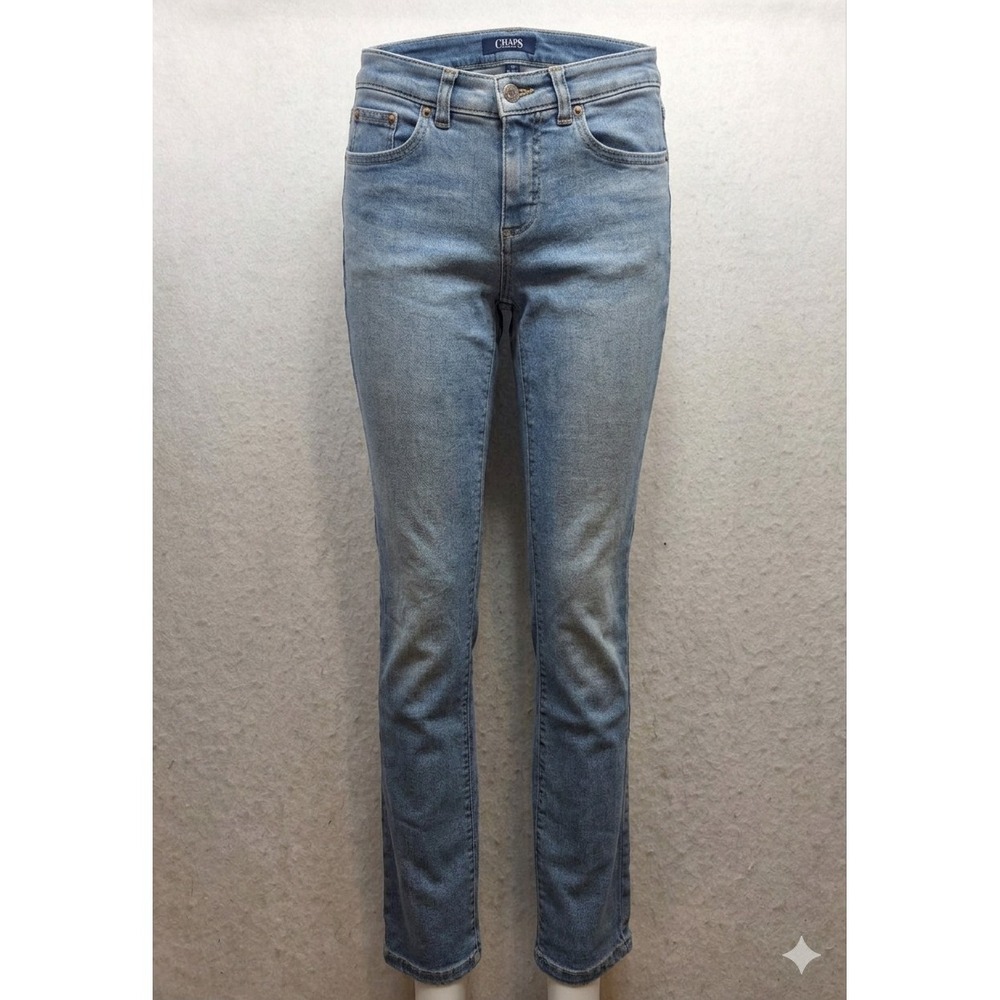 Chaps Ralph Lauren Denim Women's Madden Straight Blue Jeans Pants. Size 2